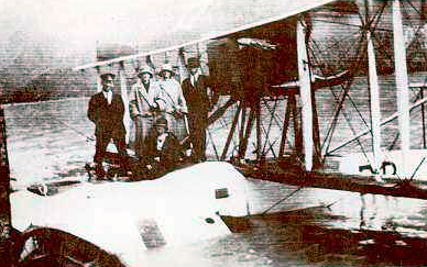 Reverend Father LeRay traveled around the territory sometimes by aircraft. This plane is one of the first in Stewart